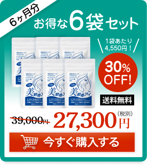 30%OFF！お得な6袋セット（6ヶ月分）27,300円（税別）